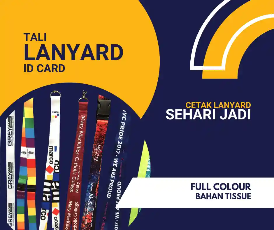 Cetak Tali ID Card Custom Murah & Cepat dalam 24 Jam